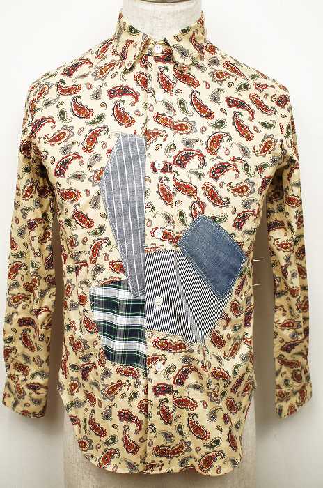 JUNYA WATANABE COMME des GARCONS MAN PINK （ジュンヤワタナベコムデギャルソンマンピンク） ペイズリー柄パッチワークシャツ レディース トップス