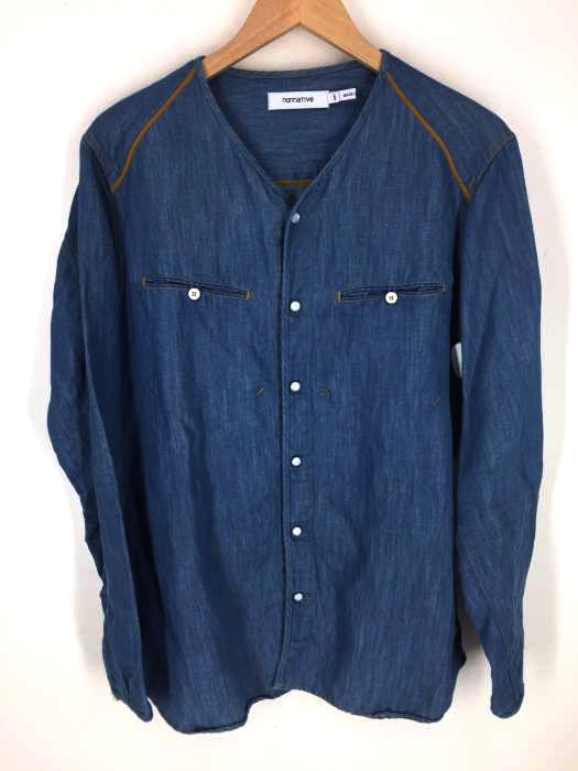 nonnative(ノンネイティブ) ROVER SHIRT ノーカラー ローバー デニムシャツ メンズ トップス