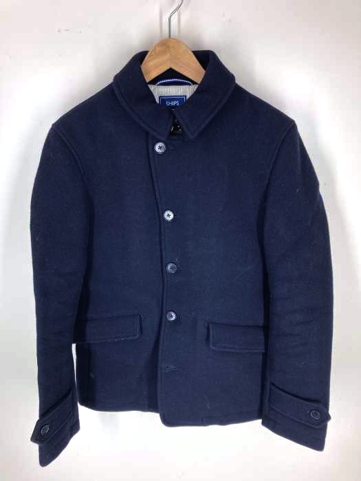 SHIPS(シップス) HAMILTON LAMBSWOOL メルトンショートステンカラーコート メンズ アウター