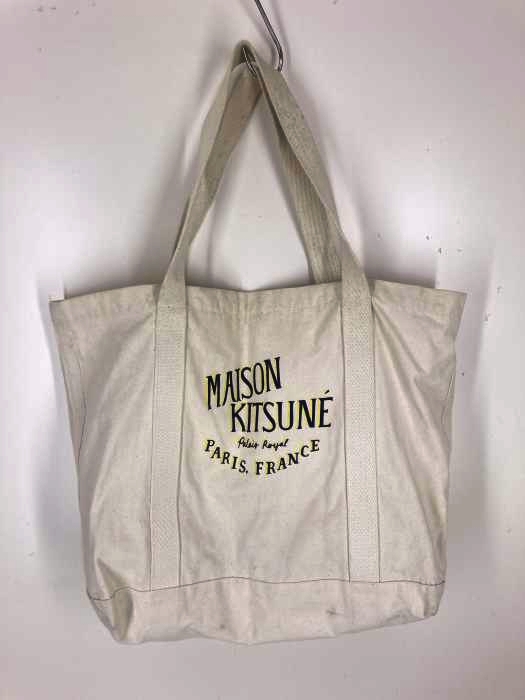 maison kitsune（メゾンキツネ） キャンバス ロゴ トートバッグ レディース バッグ