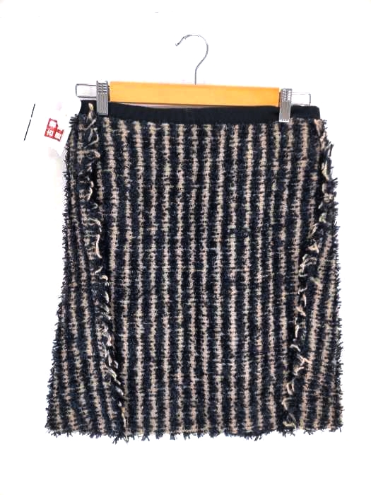 Drawer(ドゥロワー)フリンジストライプスカート 【中古】【ブランド  