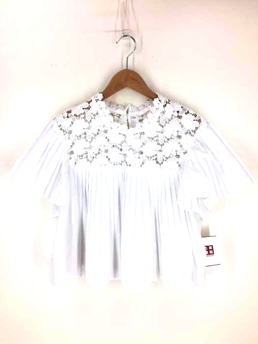 ZARA Trafaluc collection（ザラトラファルクコレクション） プリーツ切替 レースブラウス レディース トップス