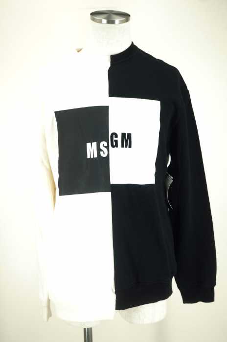 MSGM (エムエスジーエム) バイカラースウェットトップス メンズ トップス