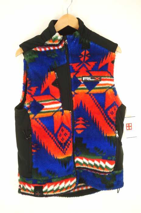 RLX RALPH LAUREN（アールエルエックスラルフローレン） ネイティブ柄 フリースベスト メンズ アウター