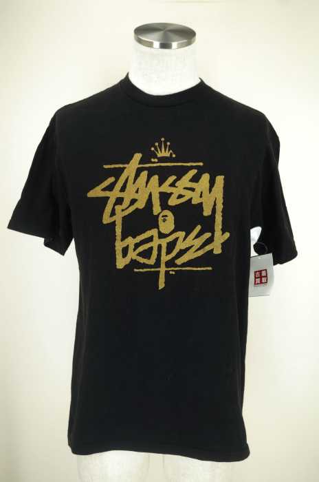 STUSSY×A BATHING APE （ステューシーアベイシングエイプ） ロゴプリントTシャツ メンズ トップス