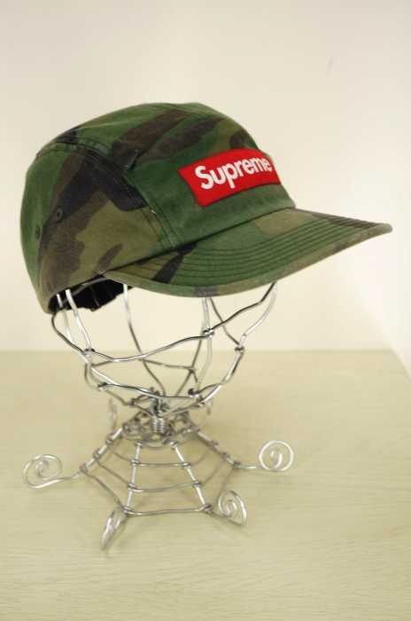 Supreme (シュプリーム) 17SS カモ柄フロントパネルジップキャンプキャップ メンズ 帽子