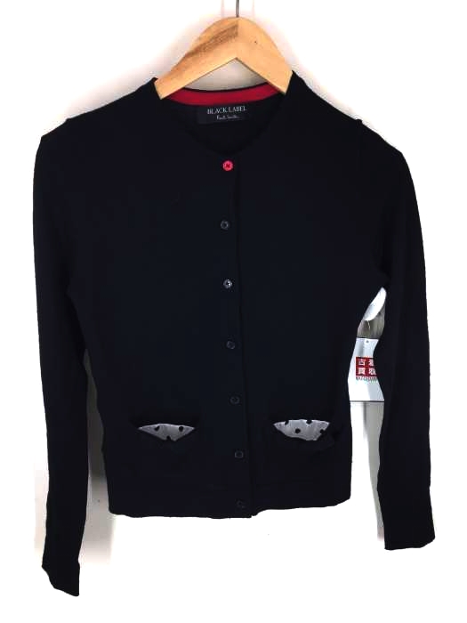 Paul Smith BLACK LABEL(ポールスミスブラックレーベル) クルーネック ウール カーディガン レディース トップス