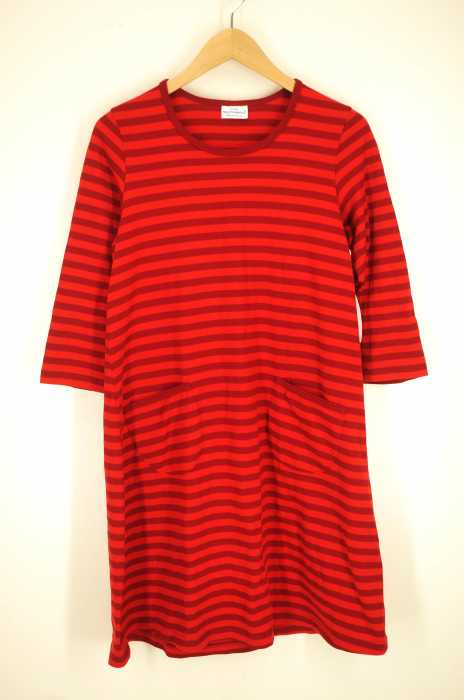 marimekko （マリメッコ） 五分袖ボーダー レディース ワンピース