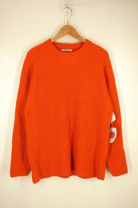 AURALEE (オーラリー) SUPER FINE WOOL RIB KNIT BIG P/O メンズ トップス