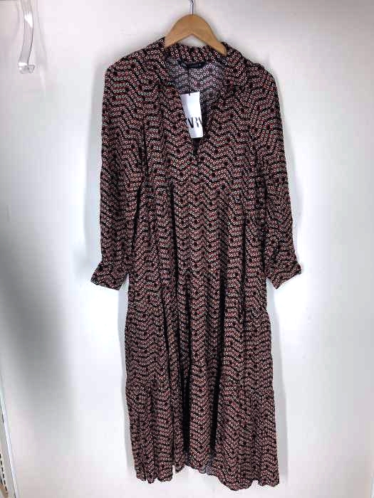 ZARA(ザラ) 総柄 シャツ ワンピース レディース ワンピース