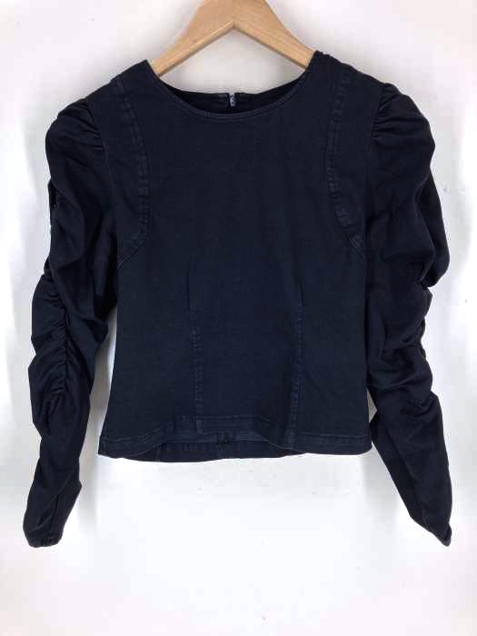 ZARA（ザラ） 袖加工 バックジップ デニムカットソー レディース トップス