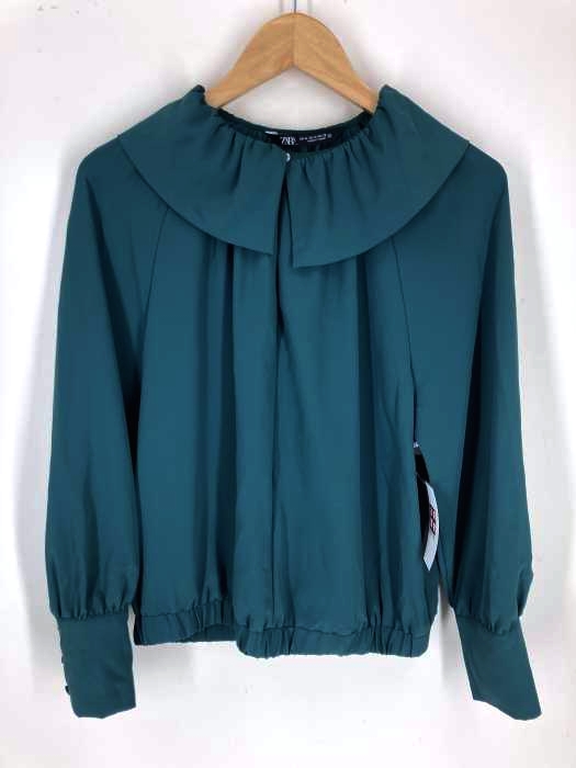 ZARA(ザラ) ピューリタンカラー シャツ ブラウス 長袖 カットソー レディース トップス