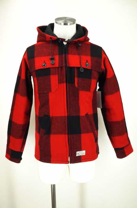 Johnson Woolen Mills（ジョンソンウーレンミルズ） ウール混フード付きジップジャケット メンズ アウター