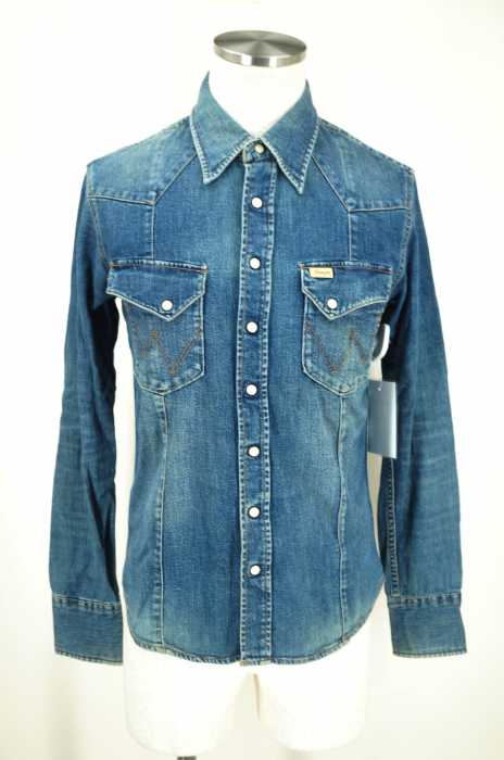 AKM×Wrangler （エーケーエム×ラングラー） デニムウエスタンシャツ メンズ トップス