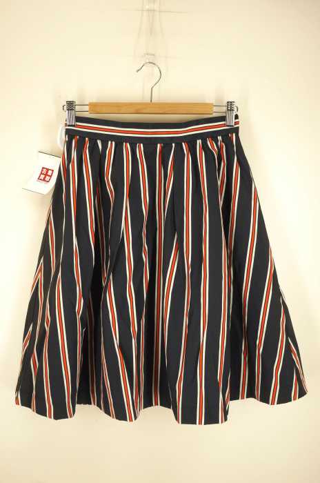 Ray BEAMS （レイビームス） ストライプ柄フレアスカート レディース スカート