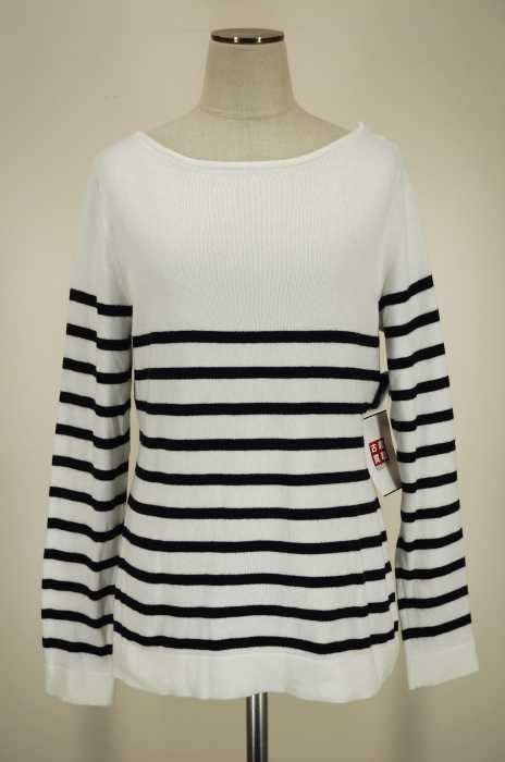 AZUL by moussy (アズールバイマウジー) ボーダー柄ニットカットソー レディース トップス