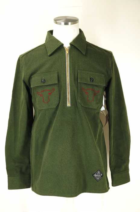 NEIGHBORHOOD （ネイバーフッド） BUFF / C-SHIRT . LS ハーフジップウール混シャツ メンズ トップス