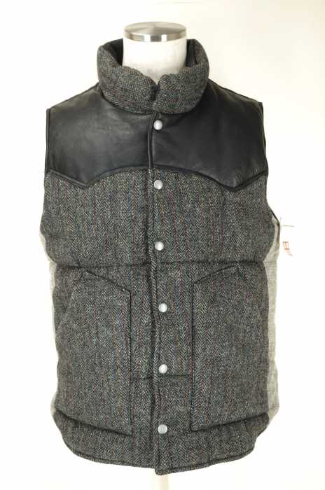 Harris Tweed (ハリスツイード) レザー切替 メンズ アウター