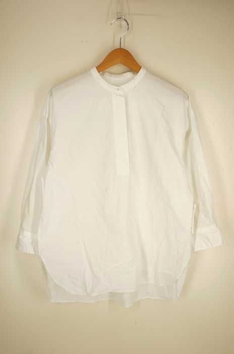 BEAUTY & YOUTH UNITED ARROWS  （ビューティーアンドユースユナイテッドアローズ） コットンTYPEライターバンドカラースキッパーネック9分袖シャツ レディース トップス