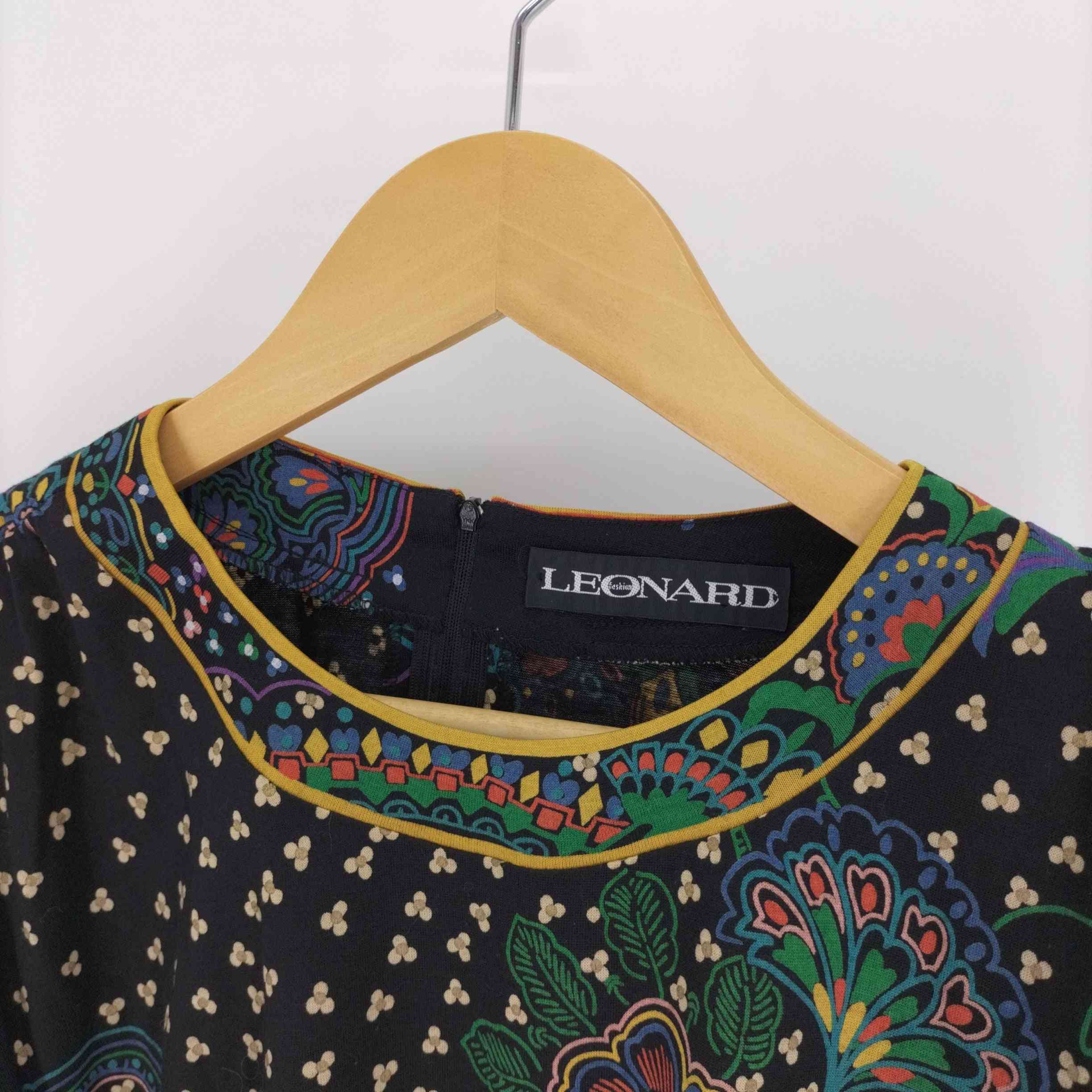 LEONARD(レオナール)シルク ウール 花柄 ブラウス 【中古】【ブランド 