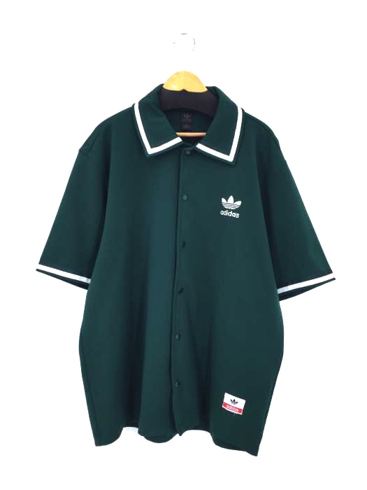 adidas Originals(アディダスオリジナルス) スナップボタンジャージ素材S/Sシャツ メンズ トップス