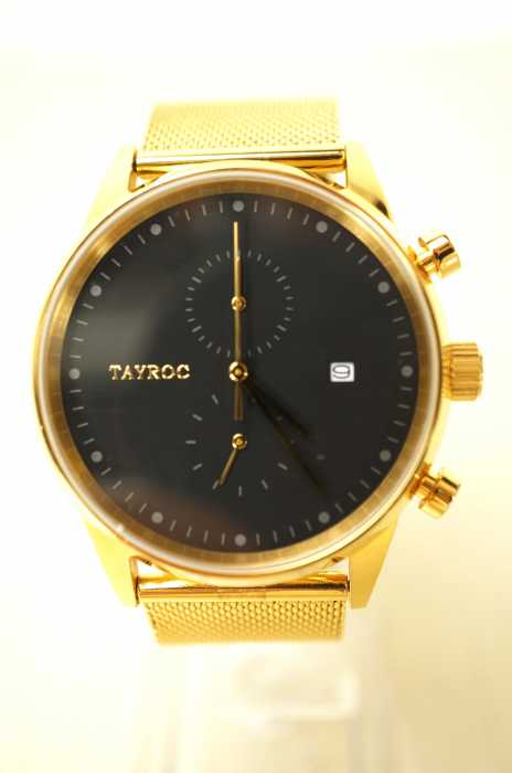 TAYROC （テイロック） TXM090 - Gold Meshband クロノグラフ メンズ 腕時計