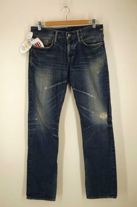 HYSTERIC GLAMOUR (ヒステリックグラマー) スタッズ ダメージ加工 メンズ パンツ