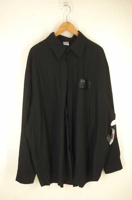 ADD SEOUL (エーディーディーソウル) DIVIDED SHIRTS BLACK メンズ トップス