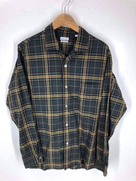 STEVEN ALAN（スティーブンアラン） BROAD CHECK OPEN COLLAR SHIRT-BOLD チェック柄 シャツ メンズ トップス