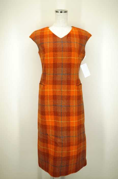B P Q C×HARRIS TWEED () チェック柄ノースリーブウールワンピース レディース ワンピース