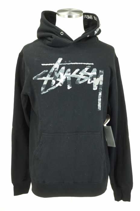 STUSSY （ステューシー） フード刺繍プリントプルオーバーパーカー メンズ トップス