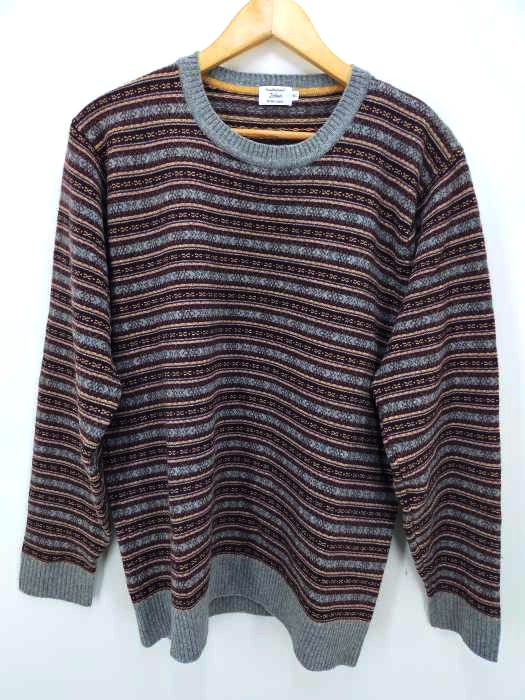 Detour カシミヤ100 ノルディック柄ニット メンズ トップス