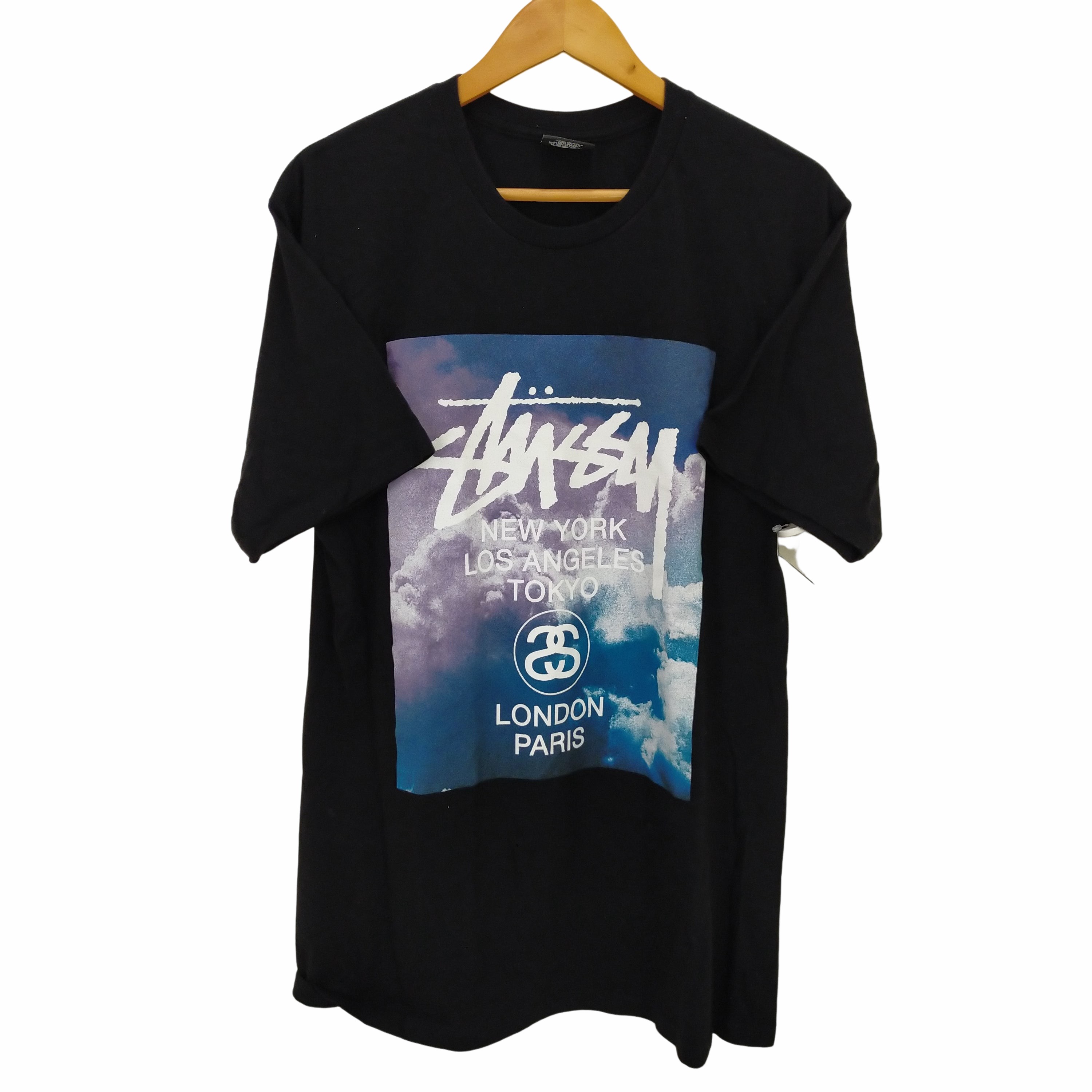 stussy Tシャツ 黒 古着 - Tシャツ