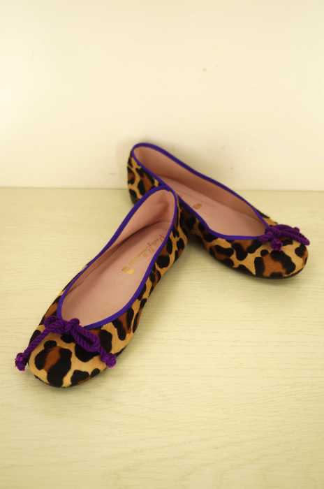Pretty Ballerinas(プリティーバレリーナ) レオパード柄フラットパンプス レディース シューズ