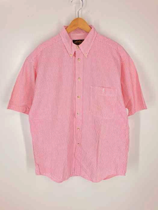 Eddie Bauer（エディーバウアー） 90年代 半袖ストライプボタンダウンシャツ メンズ トップス
