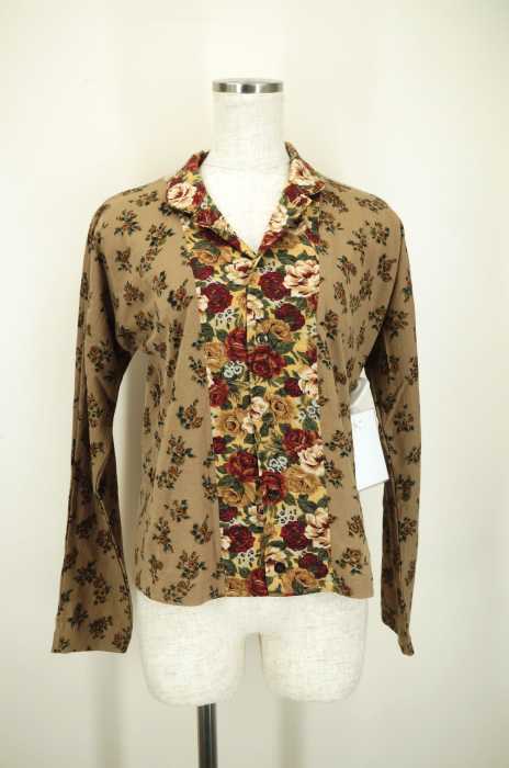 tricot COMME des GARCONS （トリココムデギャルソン） AD1997 花柄ウールオープンカラーシャツ レディース トップス
