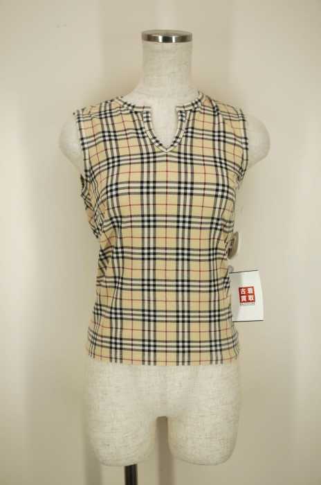 BURBERRY LONDON （バーバリーロンドン） V開きチェック柄タンクトップ レディース トップス