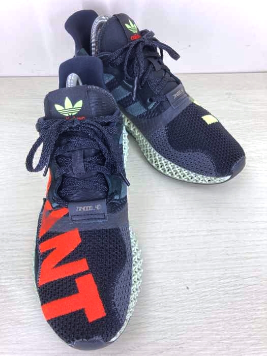 adidas（アディダス） ZX 4000 4D ブラックスニーカー メンズ シューズ