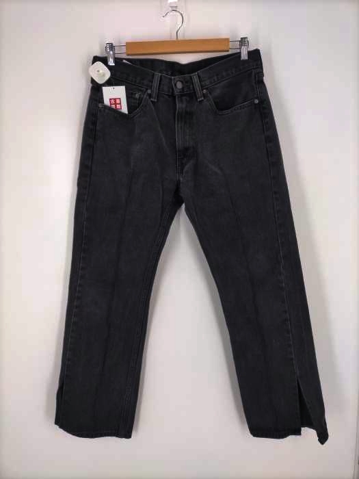 Levis(リーバイス) 505 センタープレス 裾スリット ジップフライブラックデニム メンズ パンツ