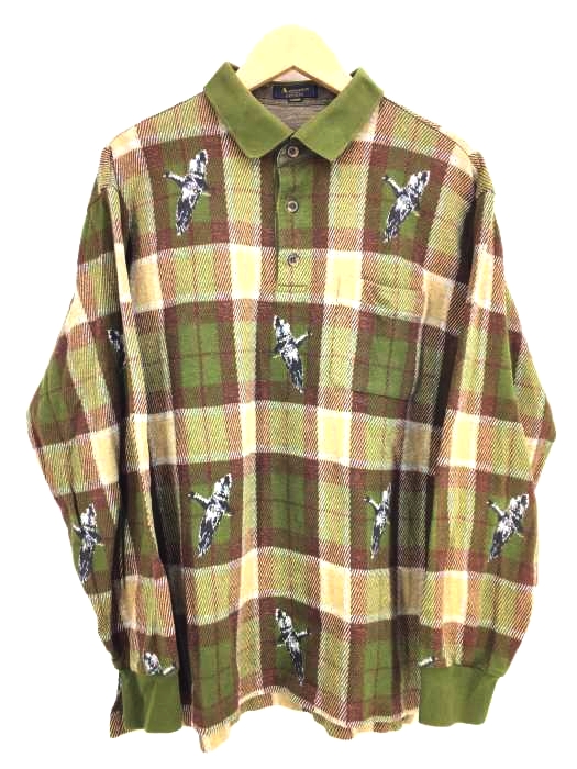 AQUASCUTUM Leisure(アクアスキュータム) 長袖チェックポロシャツ メンズ トップス
