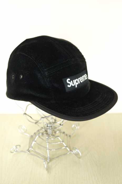 Supreme （シュプリーム） 15AW Velvet Taped Camp Cap ボックスロゴキャップ メンズ 帽子