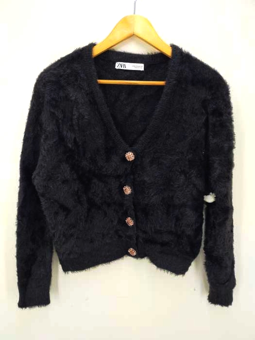 ZARA(ザラ) ビジューボタンカーディガン レディース トップス