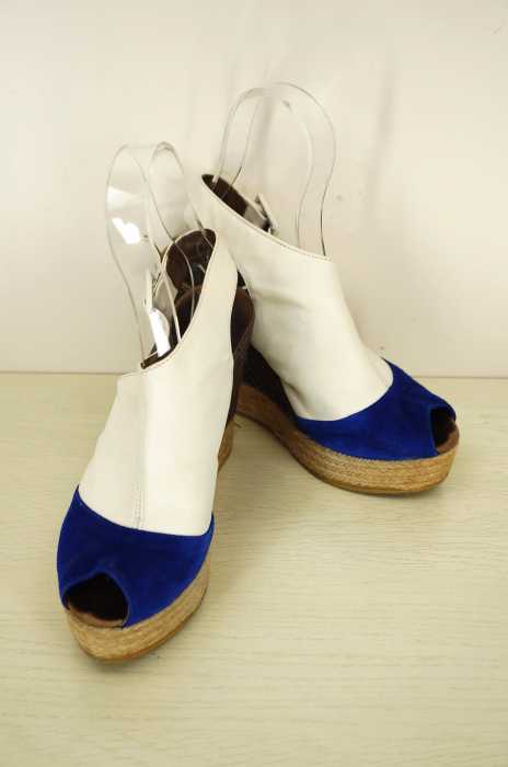 TSUMORI CHISATO （ツモリチサト） レザースエード切替ウェッジソールサンダル オープントゥ レディース シューズ