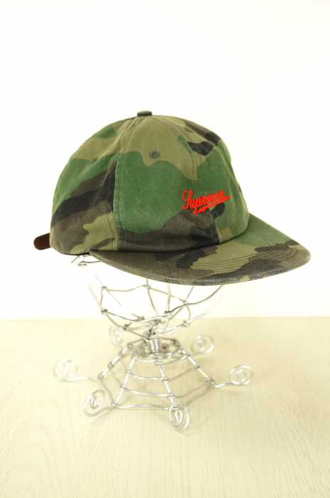 Supreme （シュプリーム） 17SS スクリプトロゴ カモ柄6パネルキャップ メンズ 帽子
