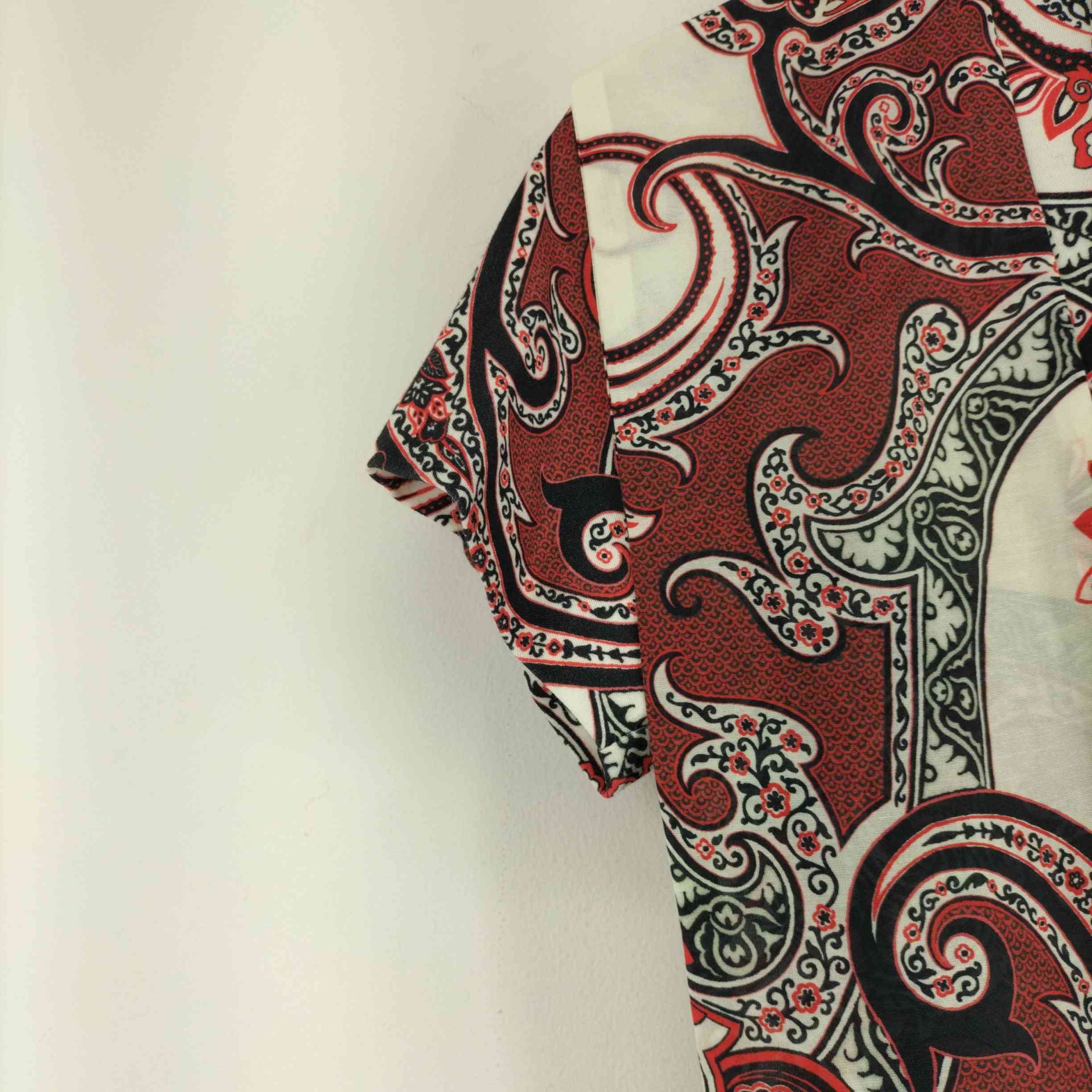 新品 ETRO エトロ レッド系 花柄 ペイズリー柄 ワンピース