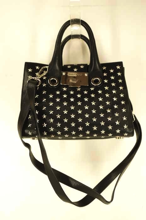 JIMMY CHOO（ジミーチュウ） 2way レザー スタッズ ハンド ショルダーバッグ メンズ バッグ
