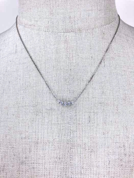 canal4℃（カナルヨンドシー） キュービックジルコニア シルバーネックレス レディース アクセサリー