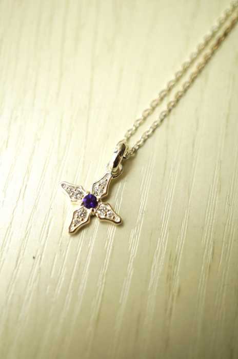SAINTS （セインツ） ジルコニアクロスネックレス メンズ アクセサリー