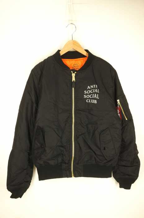 ANTISOCIALSOCIALCLUB×ALPHA INDUSTRIES （アンチソーシャルソーシャルクラブアルファインダストリーズ） FEEL U 4 ME MA1 JACKET　ボンバージャケット メンズ アウター