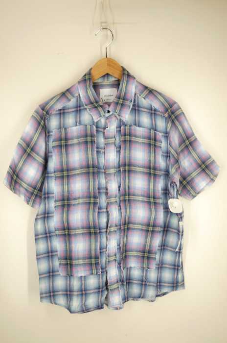 WHIZ LIMITED（ウィズリミテッド） 半袖 ダメージ加工 チェック柄シャツ メンズ トップス